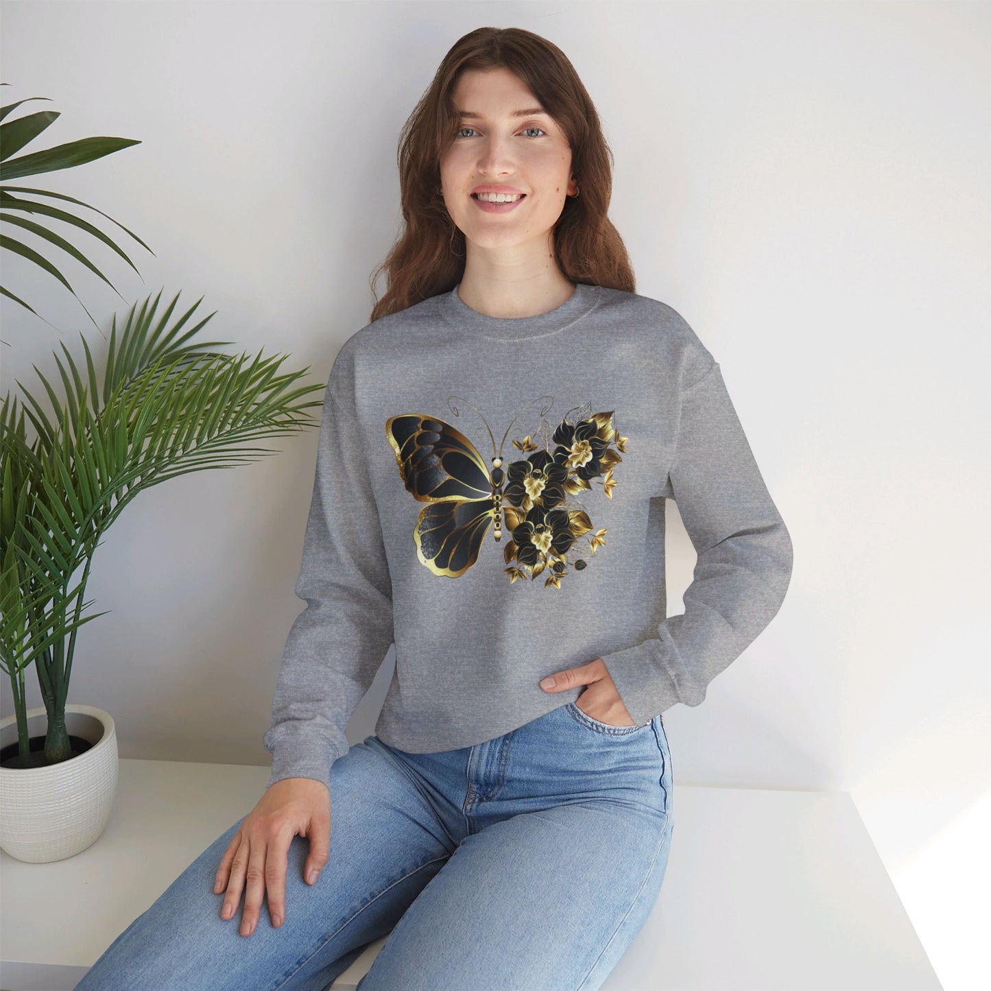 Butterflower Unisex Heavy Blend™ Crewneck Sweatshirt