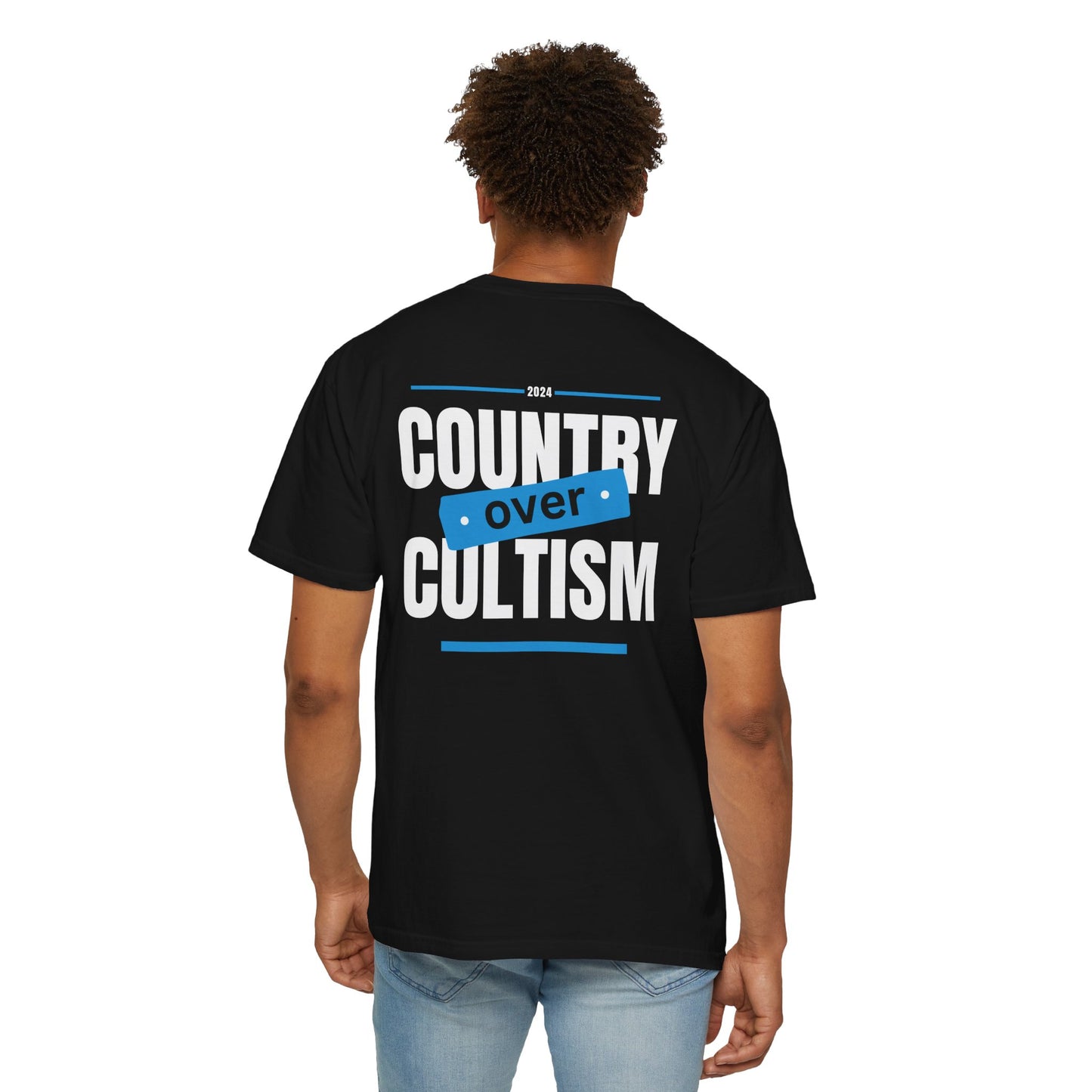 Political Graphic Tee - Vote for Country over Cultism in 2024