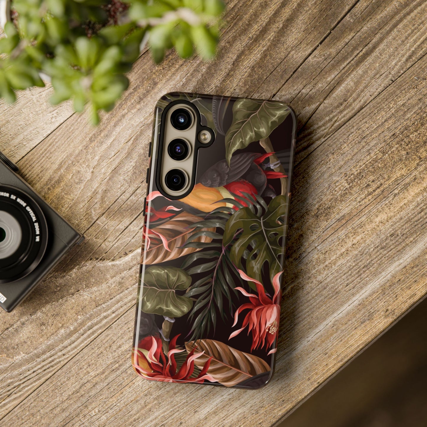 Tough Cases Phone Unique Floral Design with Bird