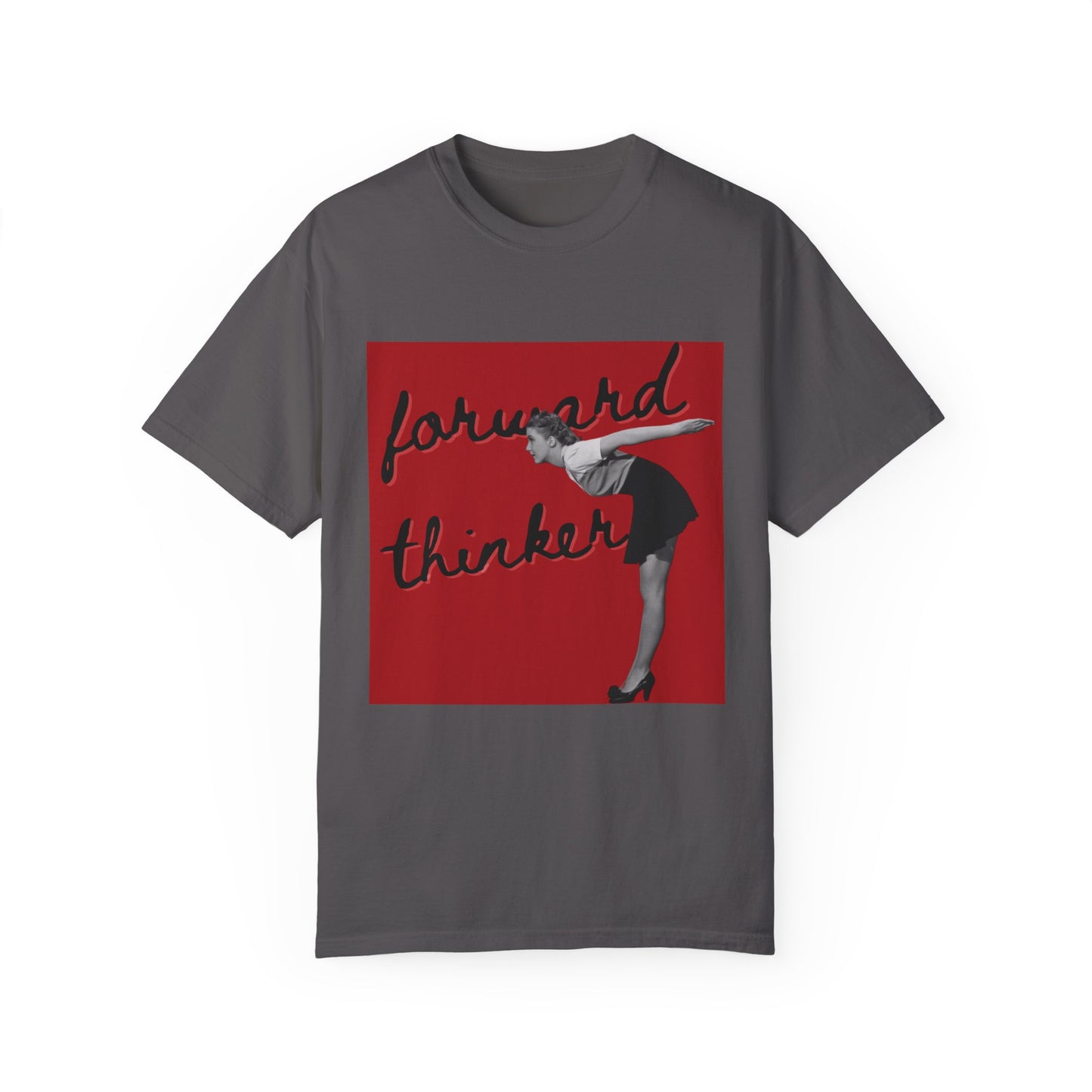 Forward Thinker Unisex Cotton T-shirt Red Solid