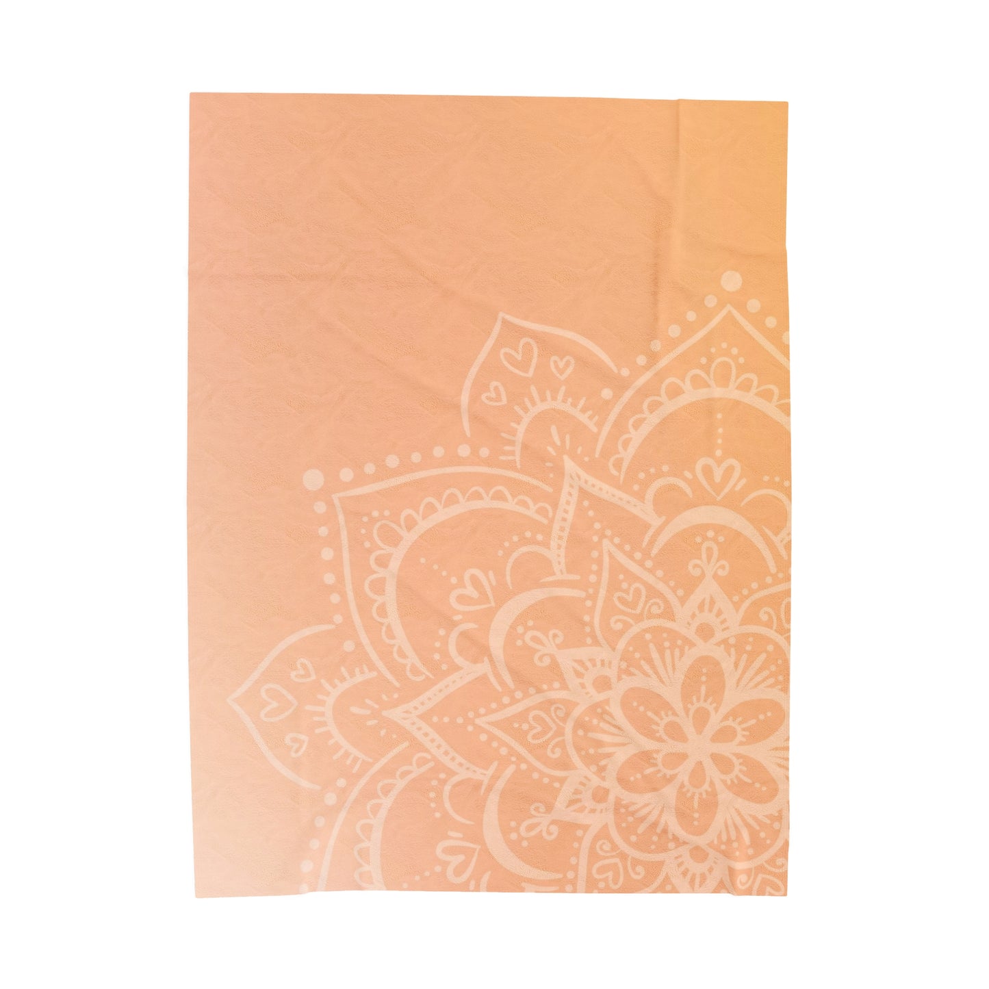 Mandala Peach Velveteen Plush Blanket