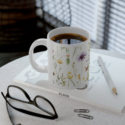 Bumblebee in flowers Jumbo Mug, 20oz
