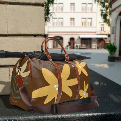 Fall Flower Waterproof Travel Bag