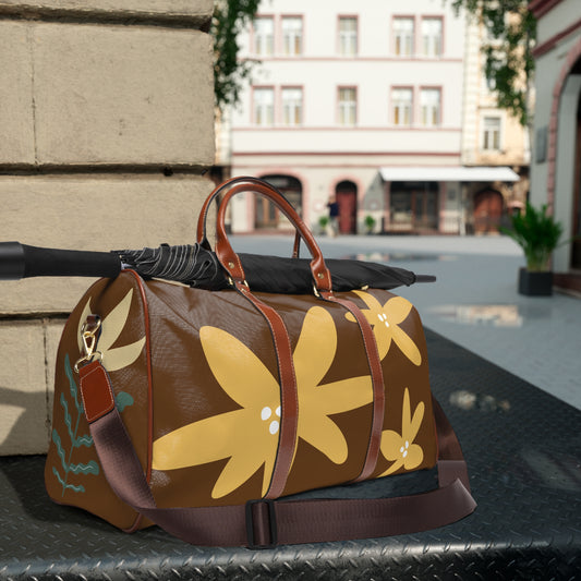 Fall Flower Waterproof Travel Bag