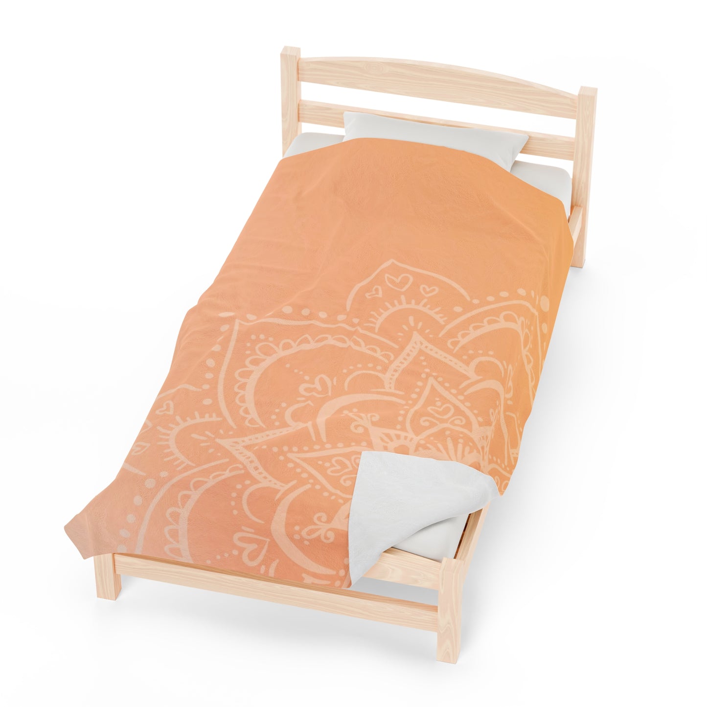 Mandala Peach Velveteen Plush Blanket