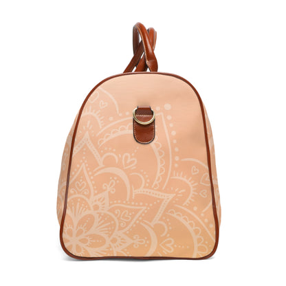 Mandala Peach Waterproof Travel Bag