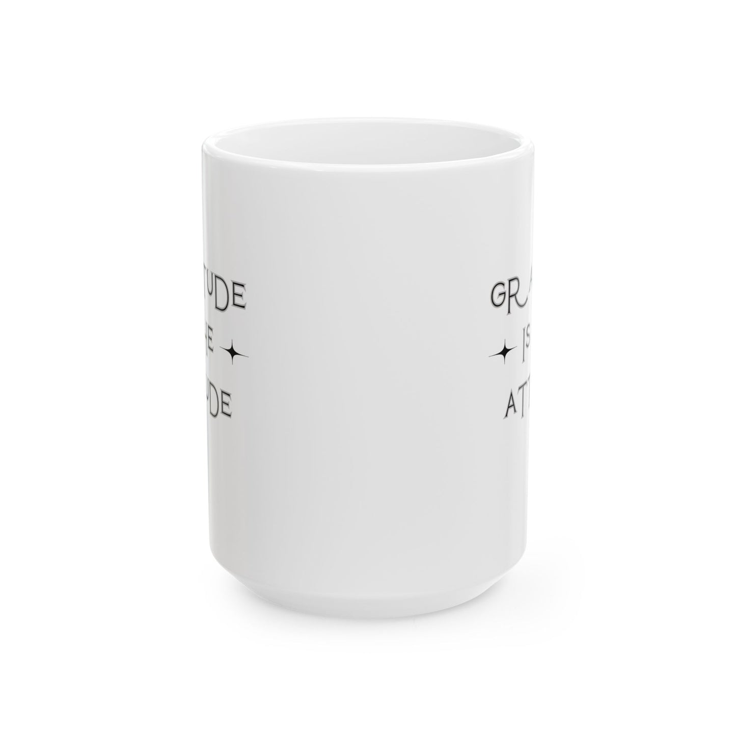 Ceramic Mug 'Gratitude is the Attitude' 15oz Coffee Holiday Gift