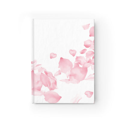 Pink Rose Petals Journal - Ruled Line