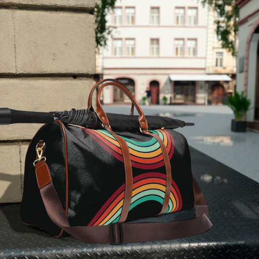 1970's Rainbow Waterproof Travel Bag