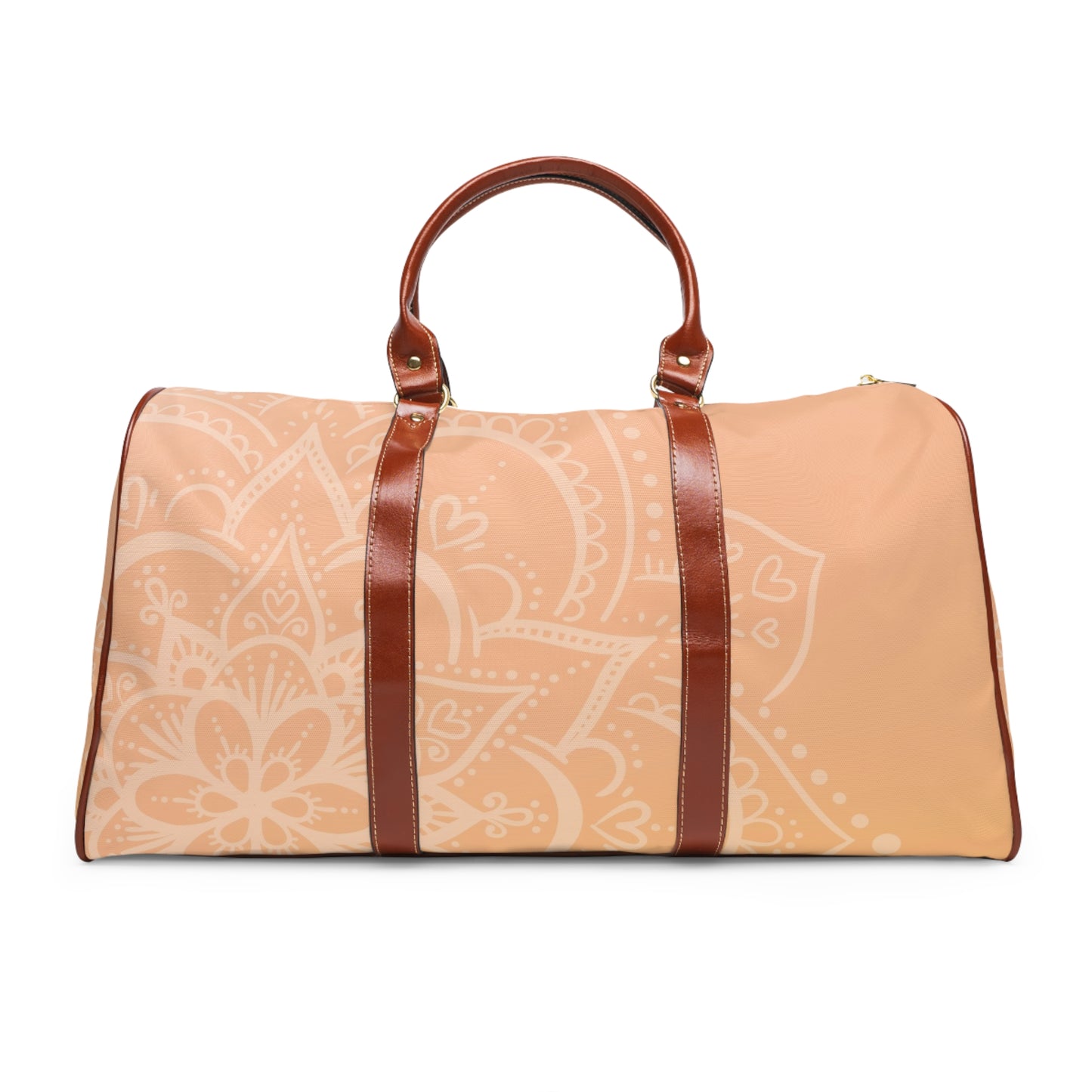 Mandala Peach Waterproof Travel Bag