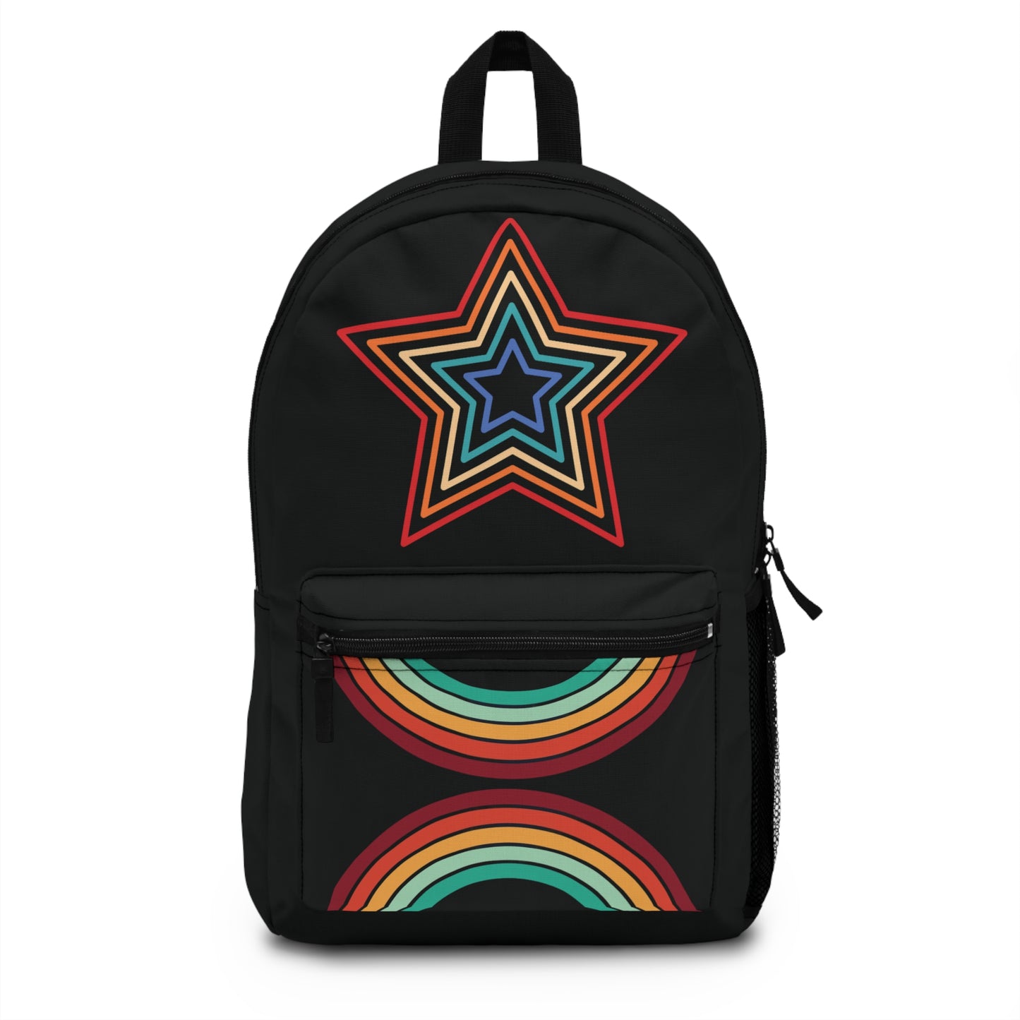 1970's Retro Backpack Rainbow Design