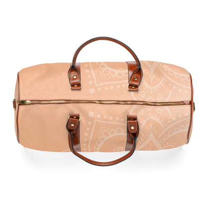 Mandala Peach Waterproof Travel Bag