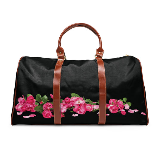 Roses on the Ground Waterproof Travel Bag