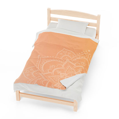 Mandala Peach Velveteen Plush Blanket