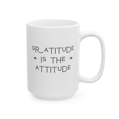 Ceramic Mug 'Gratitude is the Attitude' 15oz Coffee Holiday Gift