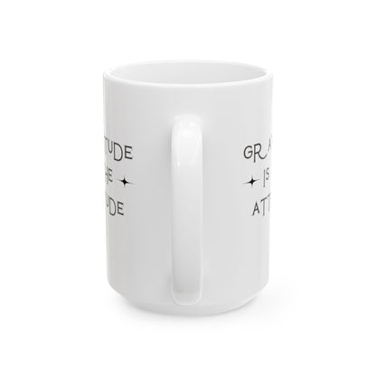 Ceramic Mug 'Gratitude is the Attitude' 15oz Coffee Holiday Gift