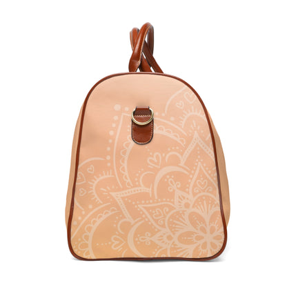 Mandala Peach Waterproof Travel Bag