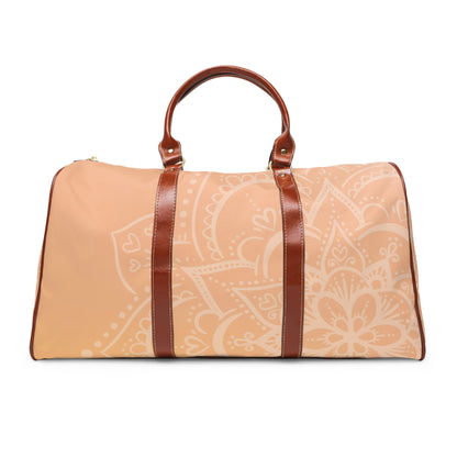 Mandala Peach Waterproof Travel Bag