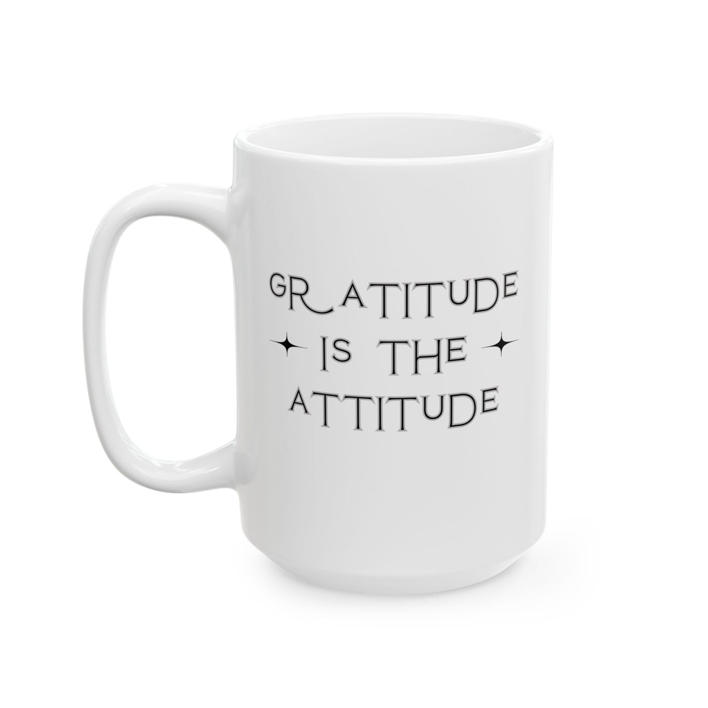Ceramic Mug 'Gratitude is the Attitude' 15oz Coffee Holiday Gift