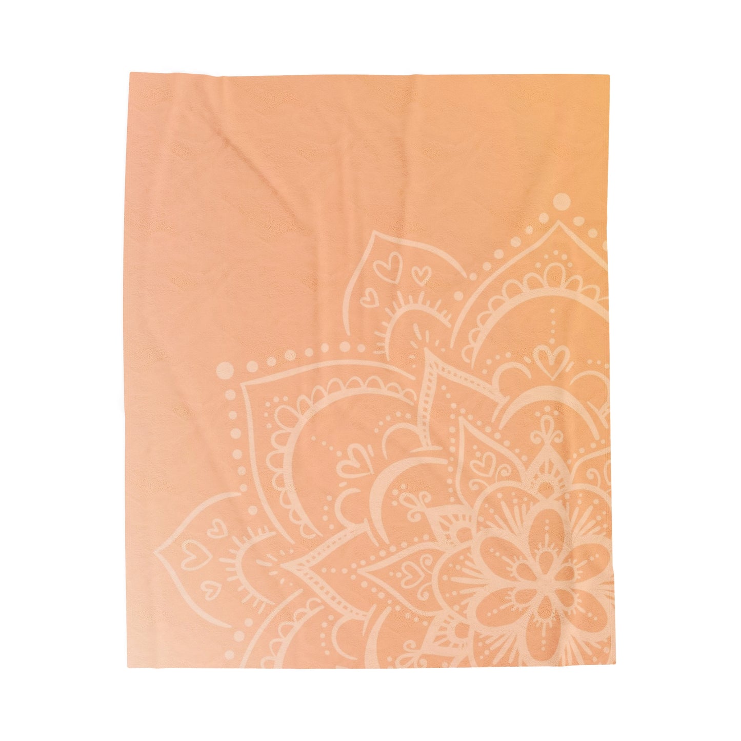 Mandala Peach Velveteen Plush Blanket