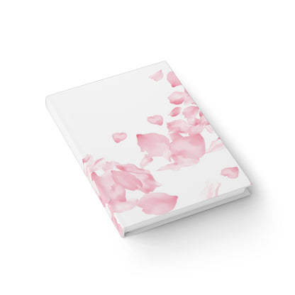 Pink Rose Petals Journal - Ruled Line
